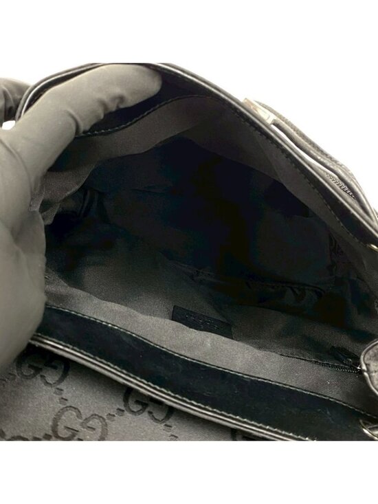 Gucci GG Logo All Over Pattern Nylon Leather Drawstring Mini Backpack main image 10
